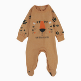 Baby Boys Cotton	Baby Footie - Wild Animals Design