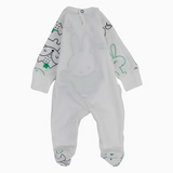 Baby Girls Cotton Baby Footie - Cute Bunny Design