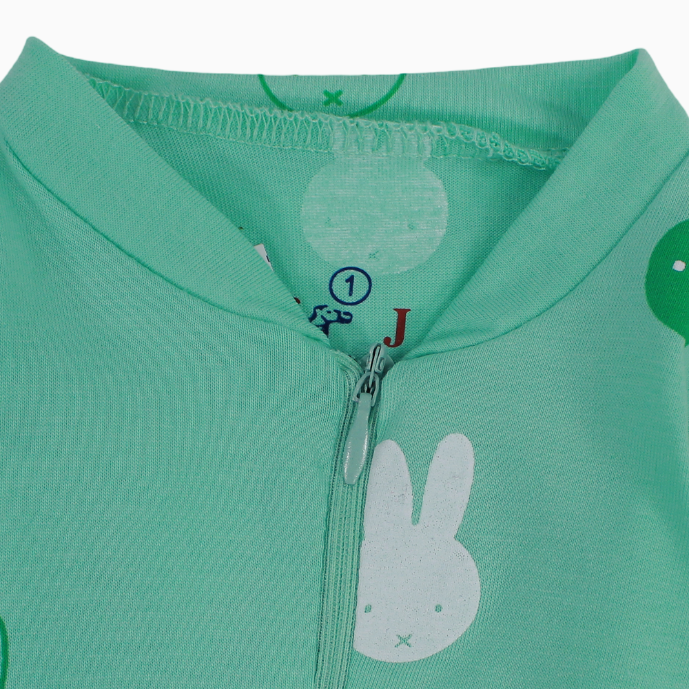 Baby Girls Cotton Baby Footie - Cute Bunny Design