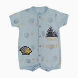 Baby Boys Cotton Romper – Fox and Hedgehog Print