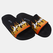 Unisex Rubber Slides - Black/Yellow