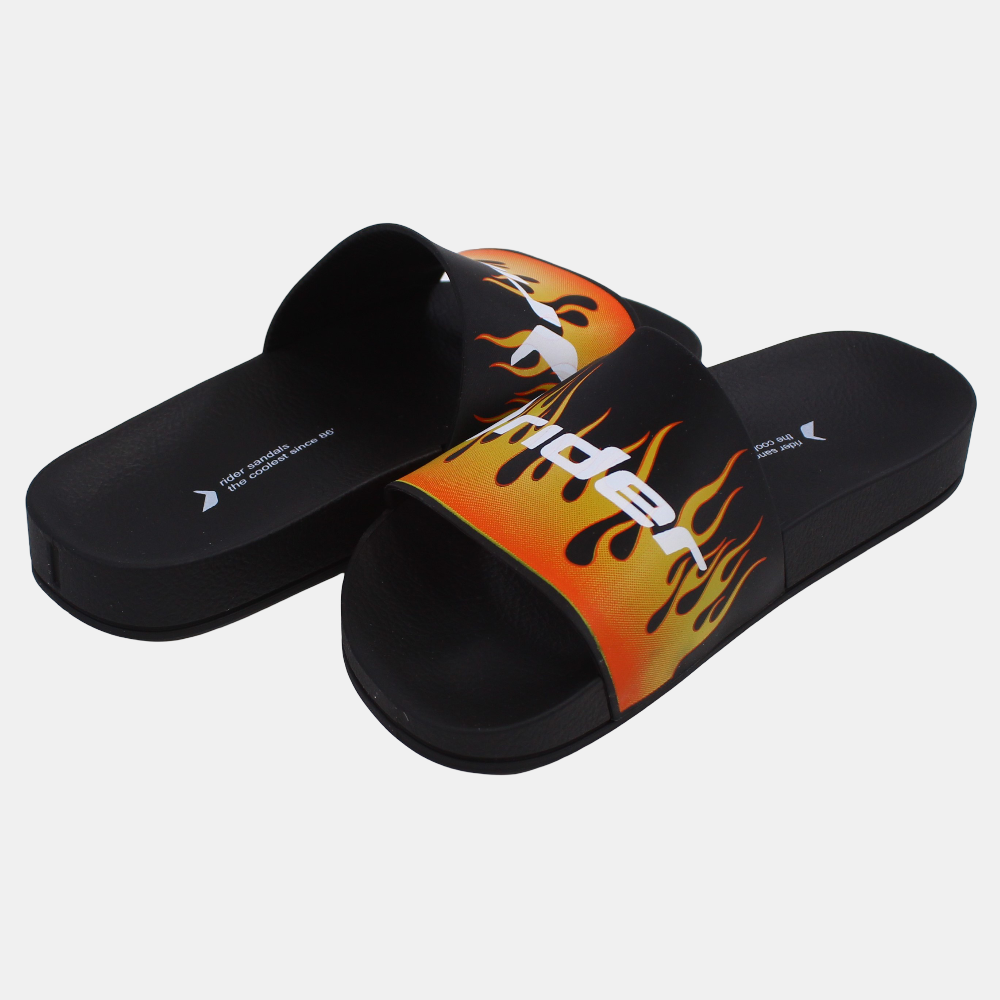 Unisex Rubber Slides - Black/Yellow