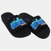 Unisex Rubber Slides - Black/Blue