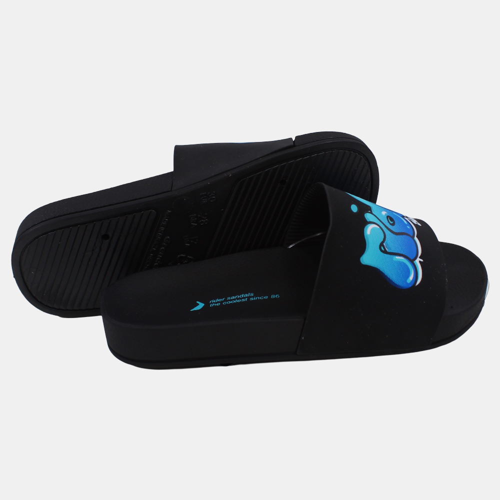 Unisex Rubber Slides - Black/Blue