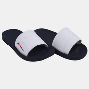 Unisex Rubber Slides - Navy/White