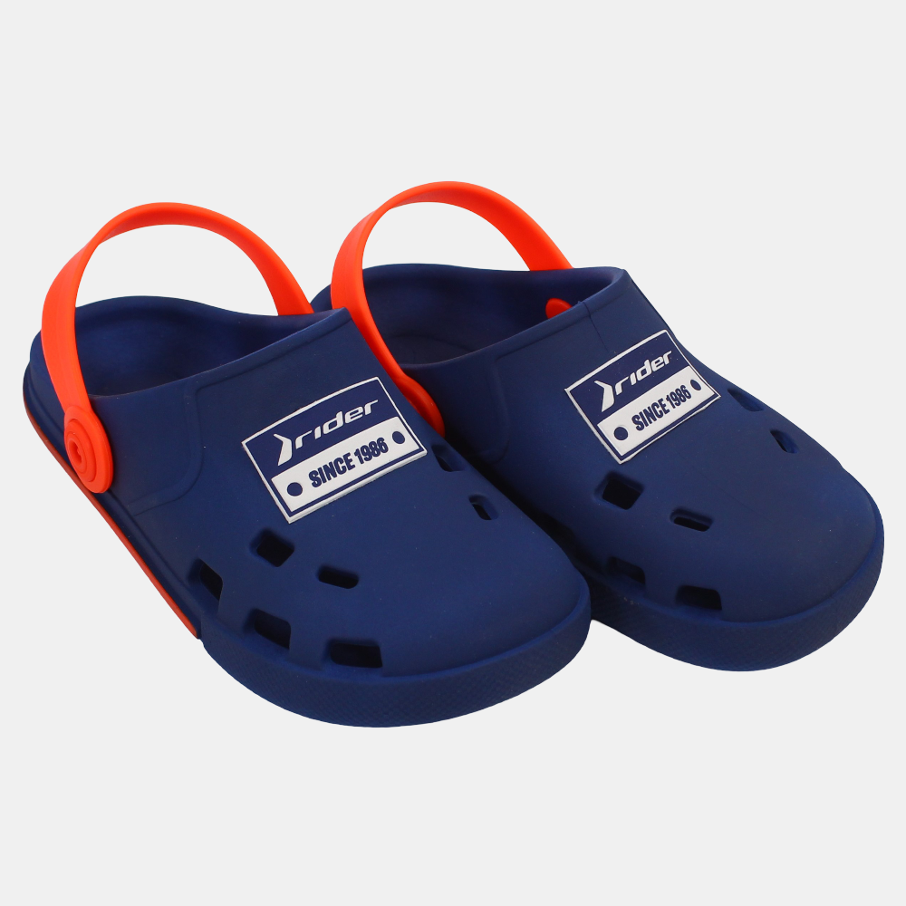 Unisex Rubber Clogs Slippers - Blue/Orange