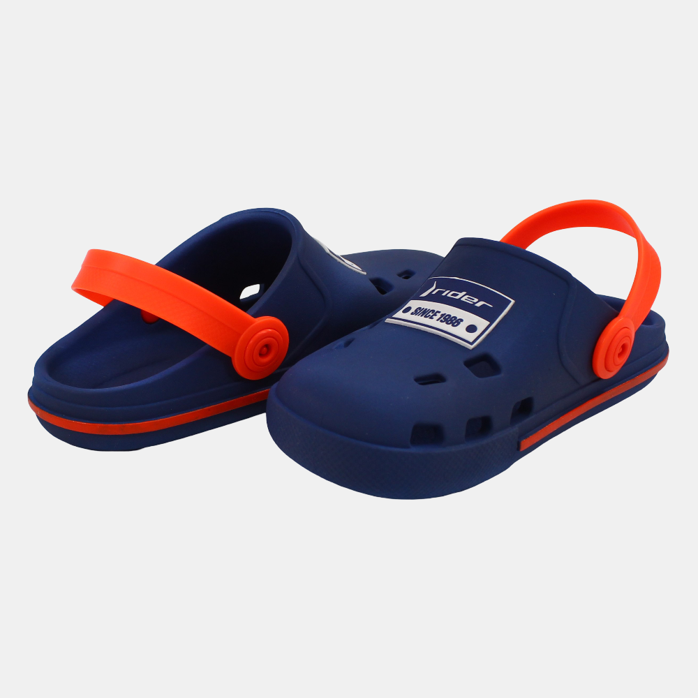 Unisex Rubber Clogs Slippers - Blue/Orange