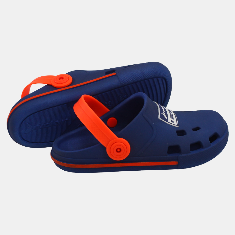 Unisex Rubber Clogs Slippers - Blue/Orange