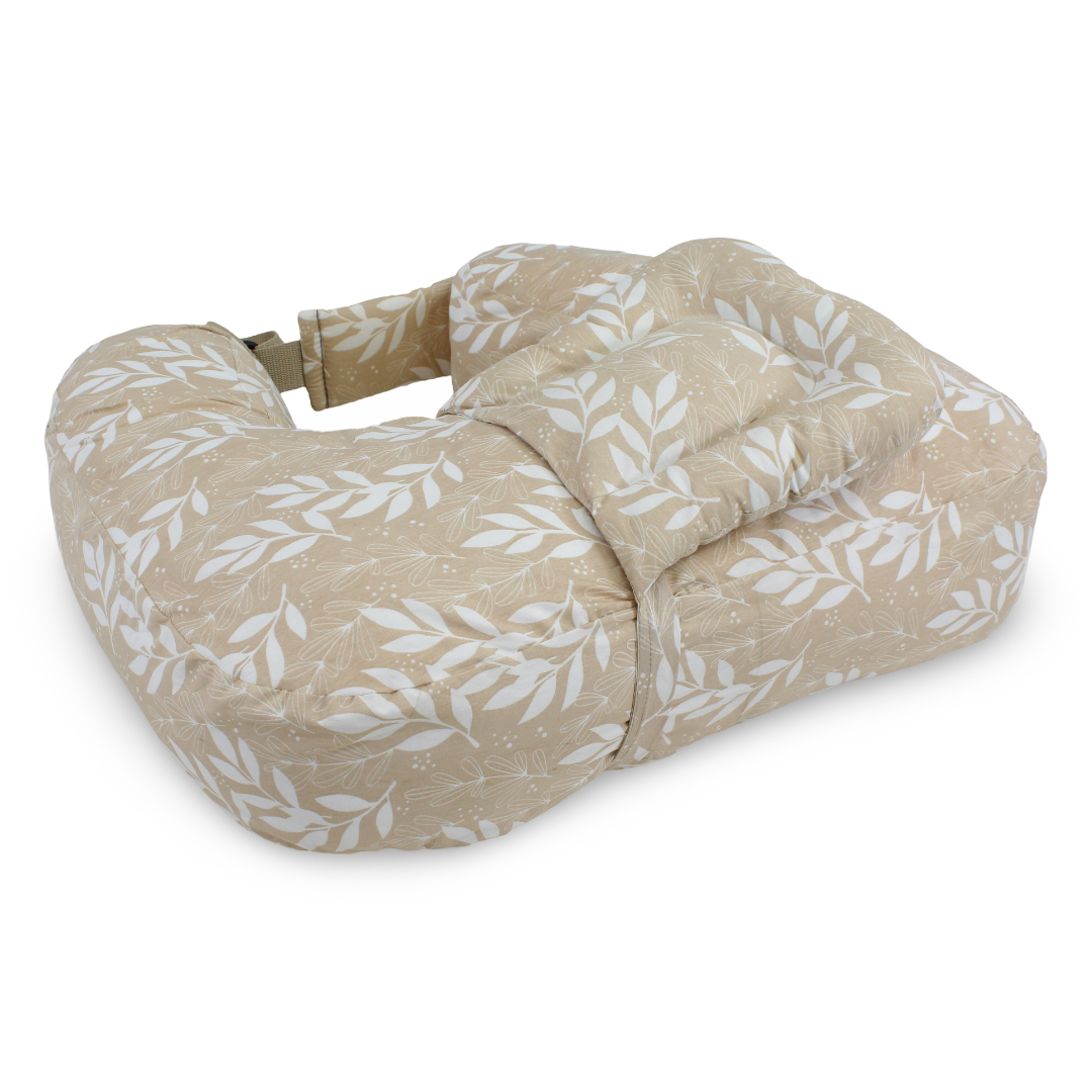 Cotton Nursing Pillow – Beige with Floral Print