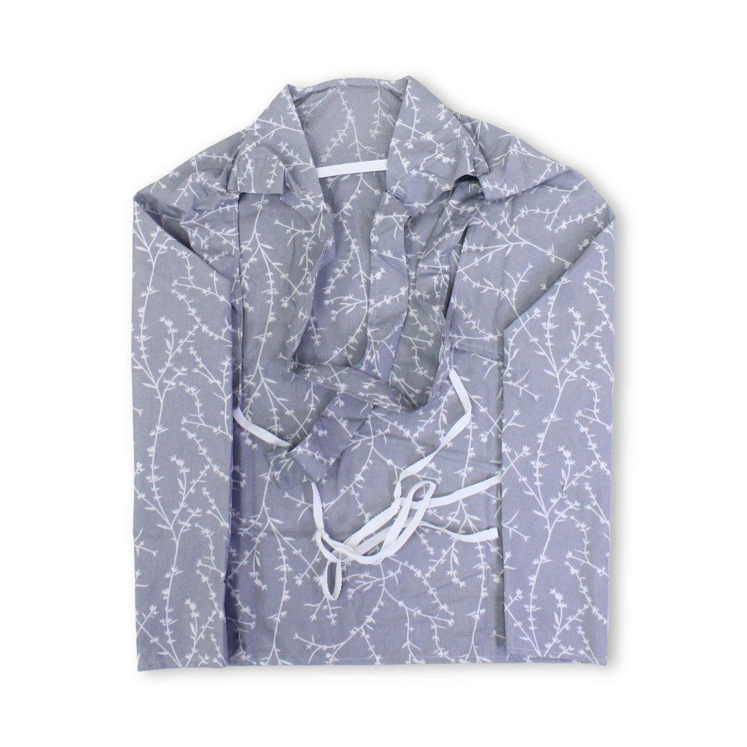 Cotton Baby Nursing Cover – Grey with Branches Print
