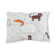 Cotton Baby Small Pillow – Off-White with Animals Print