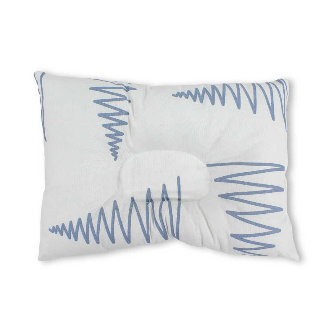Cotton Baby Small Pillow – Off-White with Trees Print