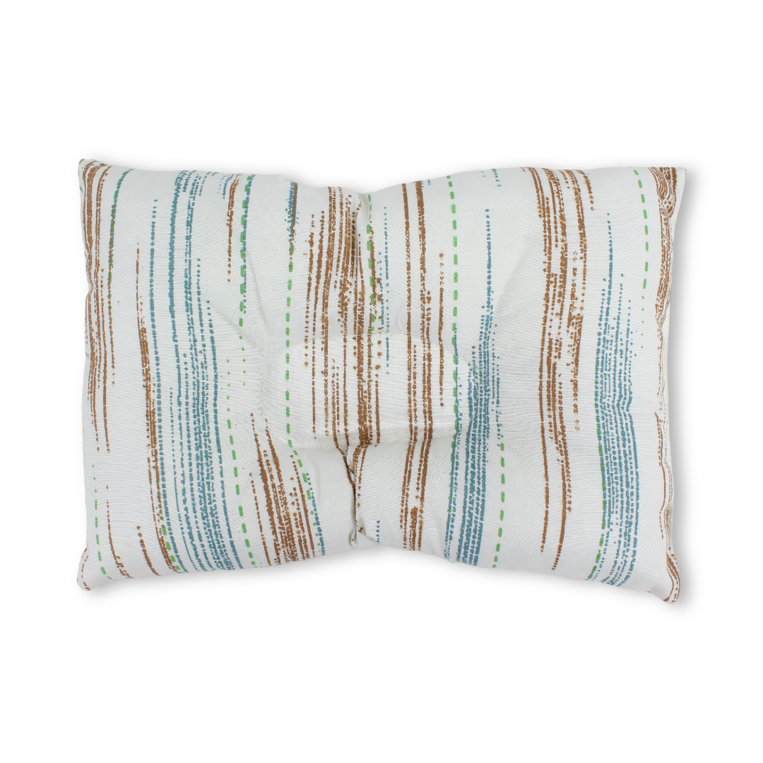 Cotton Baby Small Pillow – Striped Off-White