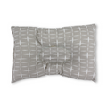 Cotton Baby Small Pillow – Off-White & Grey with Squares Print
