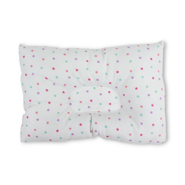 Cotton Baby Small Pillow – Off-White with Stars Print