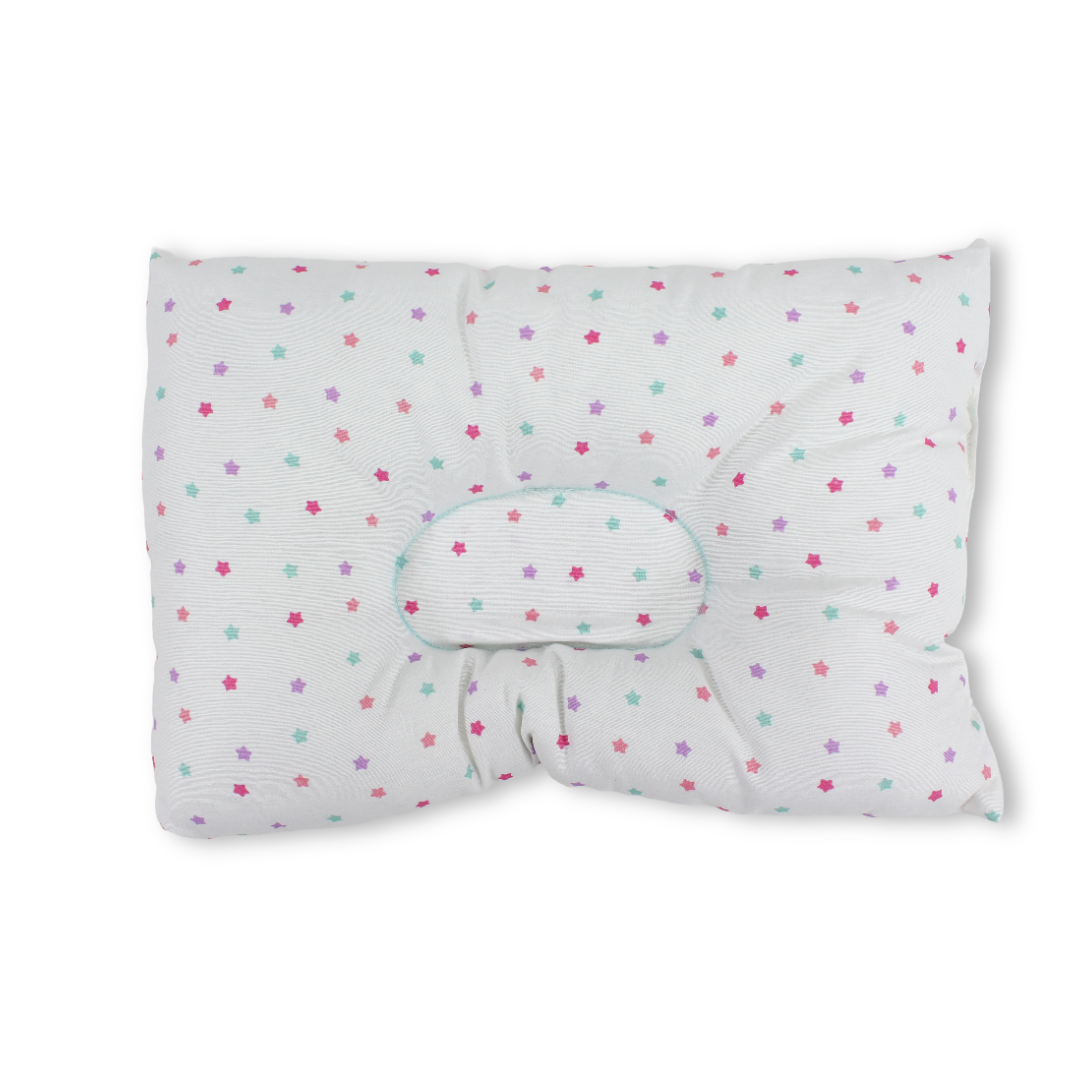 Cotton Baby Small Pillow – Off-White with Stars Print