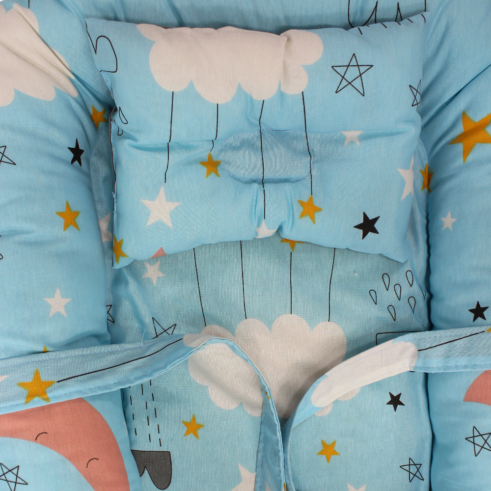 Baby Nest – Light Blue with Clouds
