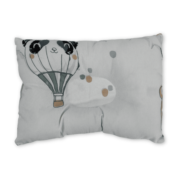 Small Pillow – Off-White with Hot-Air Balloon Print