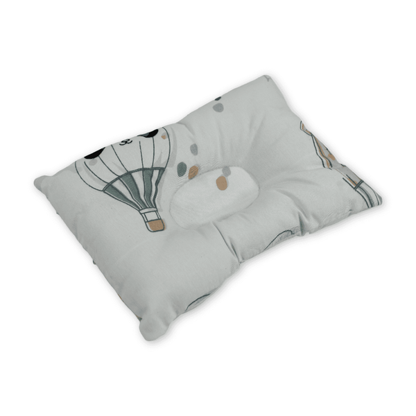 Small Pillow – Off-White with Hot-Air Balloon Print
