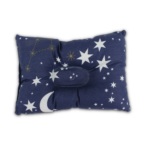 Cotton Small Pillow – Navy with Stars and Crescent Print