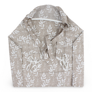 Cotton Nursing Cover – Beige with Leaves Print