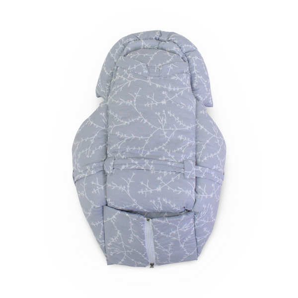 Cotton Baby Cuddle Cushion – Grey with Floral Print