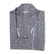 Cotton Nursing Cover – Grey with Leaves Print