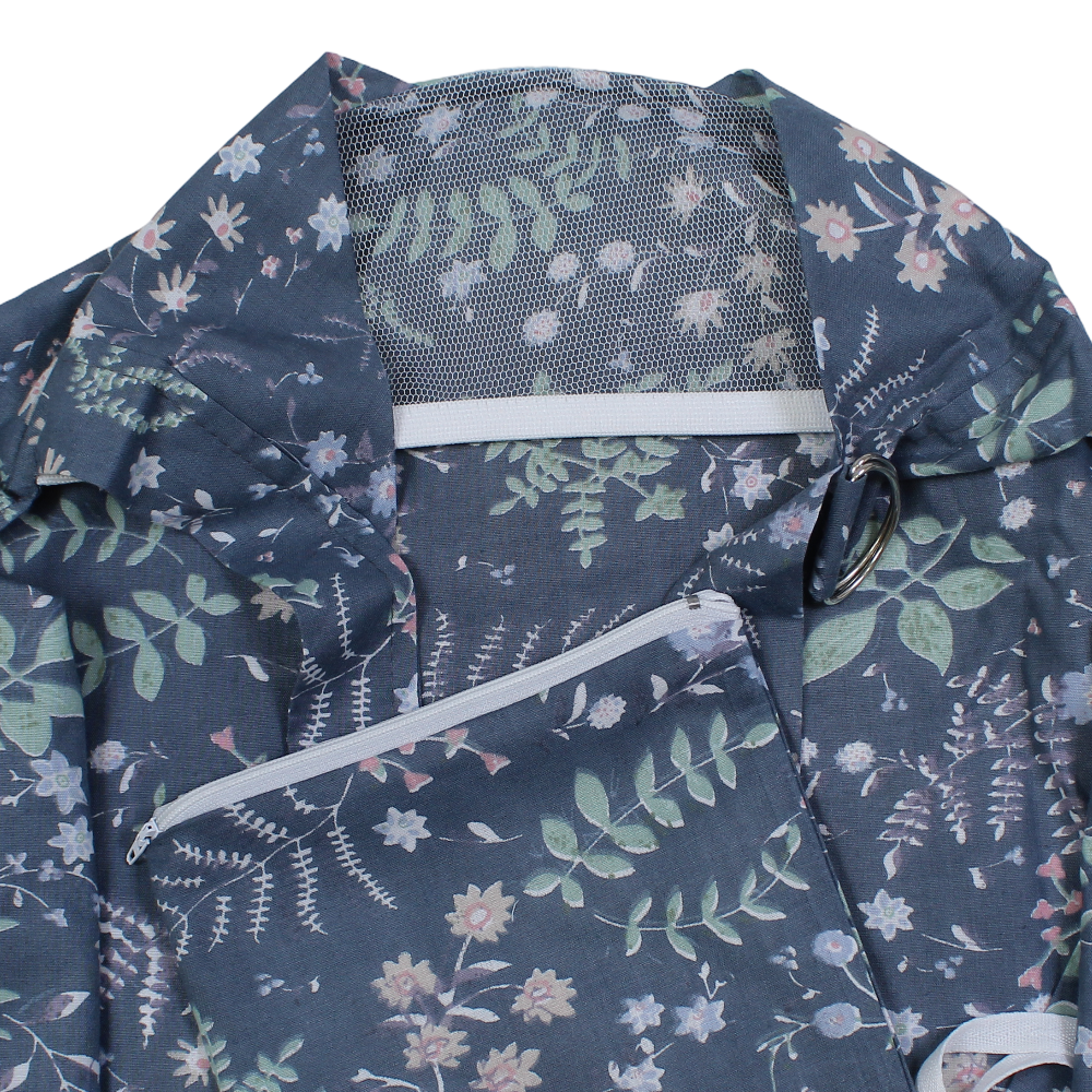 Cotton Nursing Cover – Navy with Floral Print