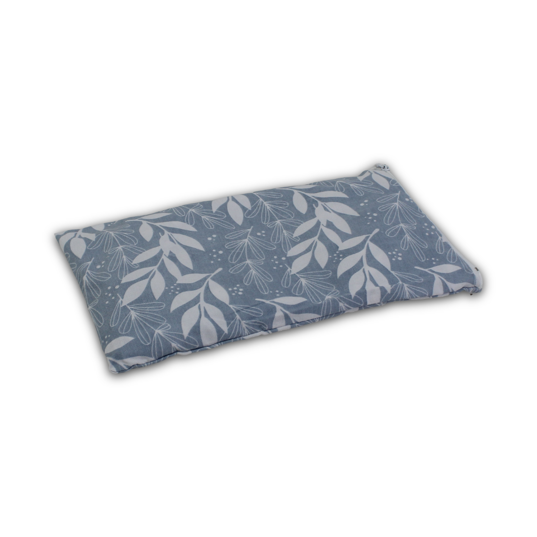 Cotton Nursing Cover – Baby Blue with Leaves Print