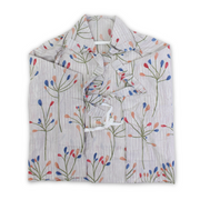 Kiddy Cotton Nursing Cover – Grey with Flowers Print
