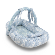 Baby Nest – Baby Blue with Leaf Branch Print