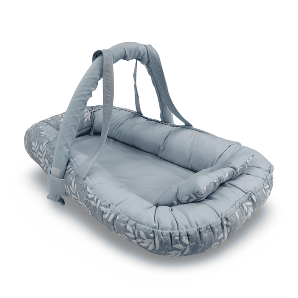 Kiddy Baby Nest – Baby Blue with Floral Pattern