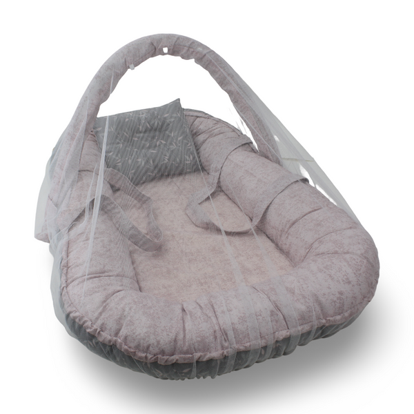 Baby Nest – Pink & Grey (85*55 cm)