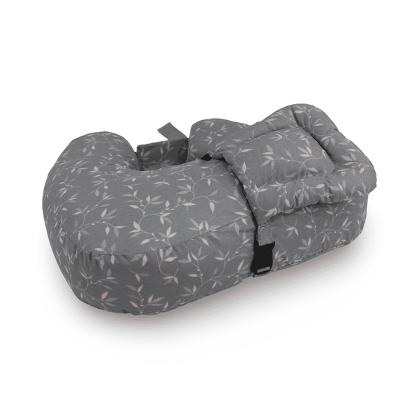 Baby Nursing Pillow – Grey with Floral Pattern