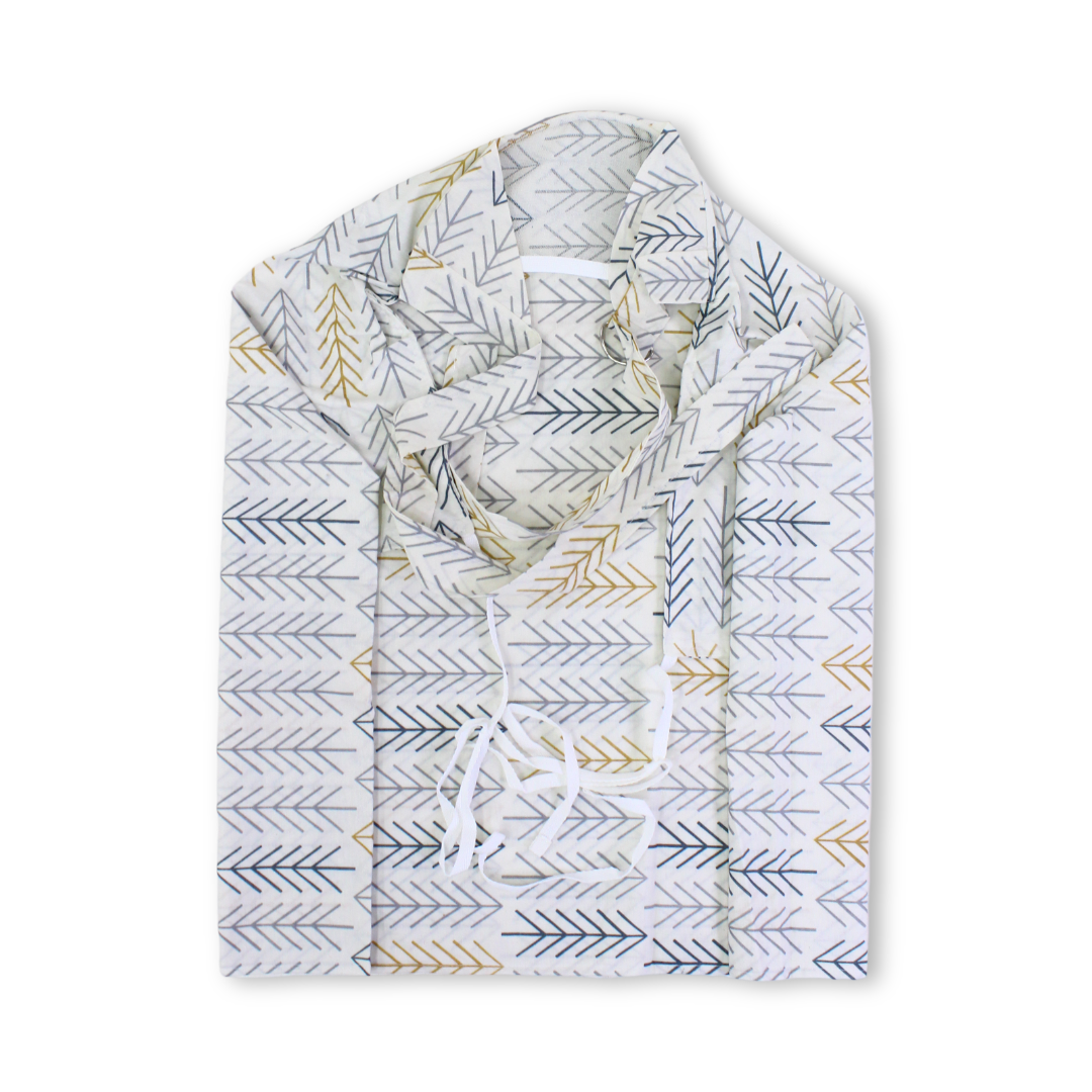 Cotton Baby Nursing Cover – Off-White with Shares Print