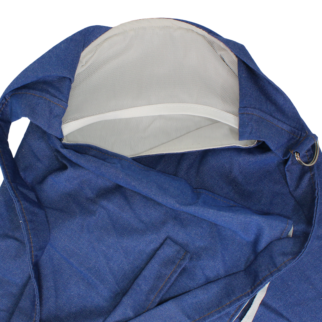 Breastfeeding Cover – Blue with Palm Print