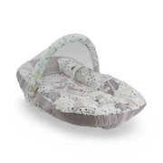 Cotton Baby Nest – Beige with Dalmation Print