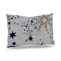 Cotton Small Pillow – White with Stars Print