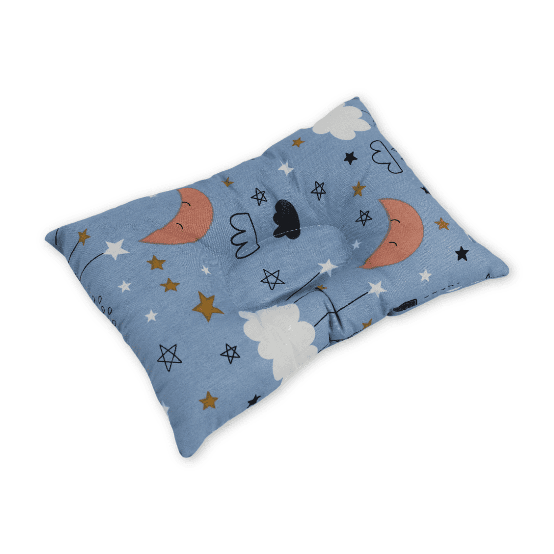 Small Pillow – Baby Blue with Cloud Print