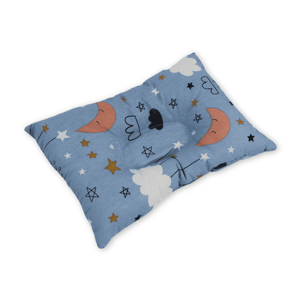 Small Pillow – Baby Blue with Cloud Print