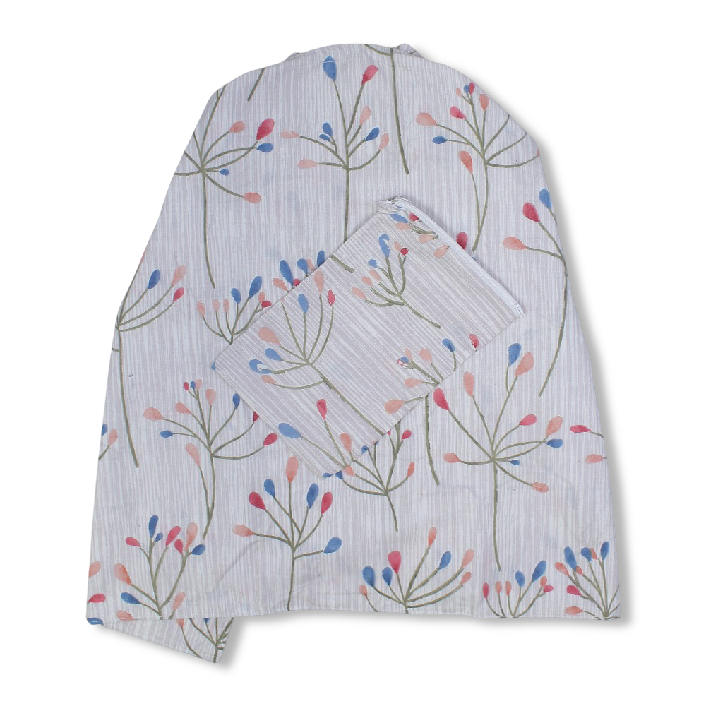 Cotton Nursing Cover – Floral Buds Print