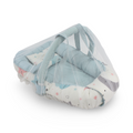 Cotton Baby Nest – Turquoise with Stars Print