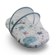 Kiddy Cotton Mosquito Net – Off-White with Star Print