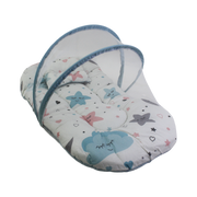 Kiddy Cotton Mosquito Net – Off-White with Star Print