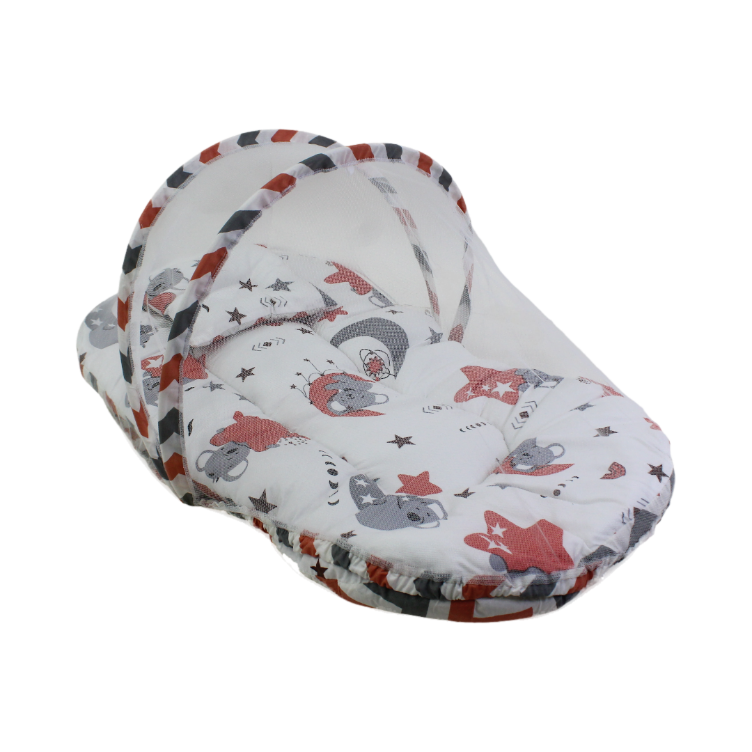 Kiddy Cotton Mosquito Net – Off-White with Koala Print - Baby Essentials