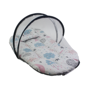Kiddy Cotton Mosquito Net – Off-White with Cloud Print
