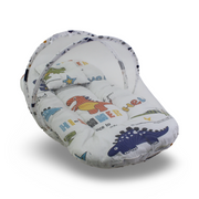 Kiddy Cotton Mosquito Net – Off-White with Dino Print