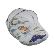 Kiddy Cotton Mosquito Net – Off-White with Dino Print