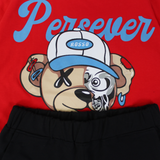 Boys Cotton Pajama Set - Baseball Puppy Print
