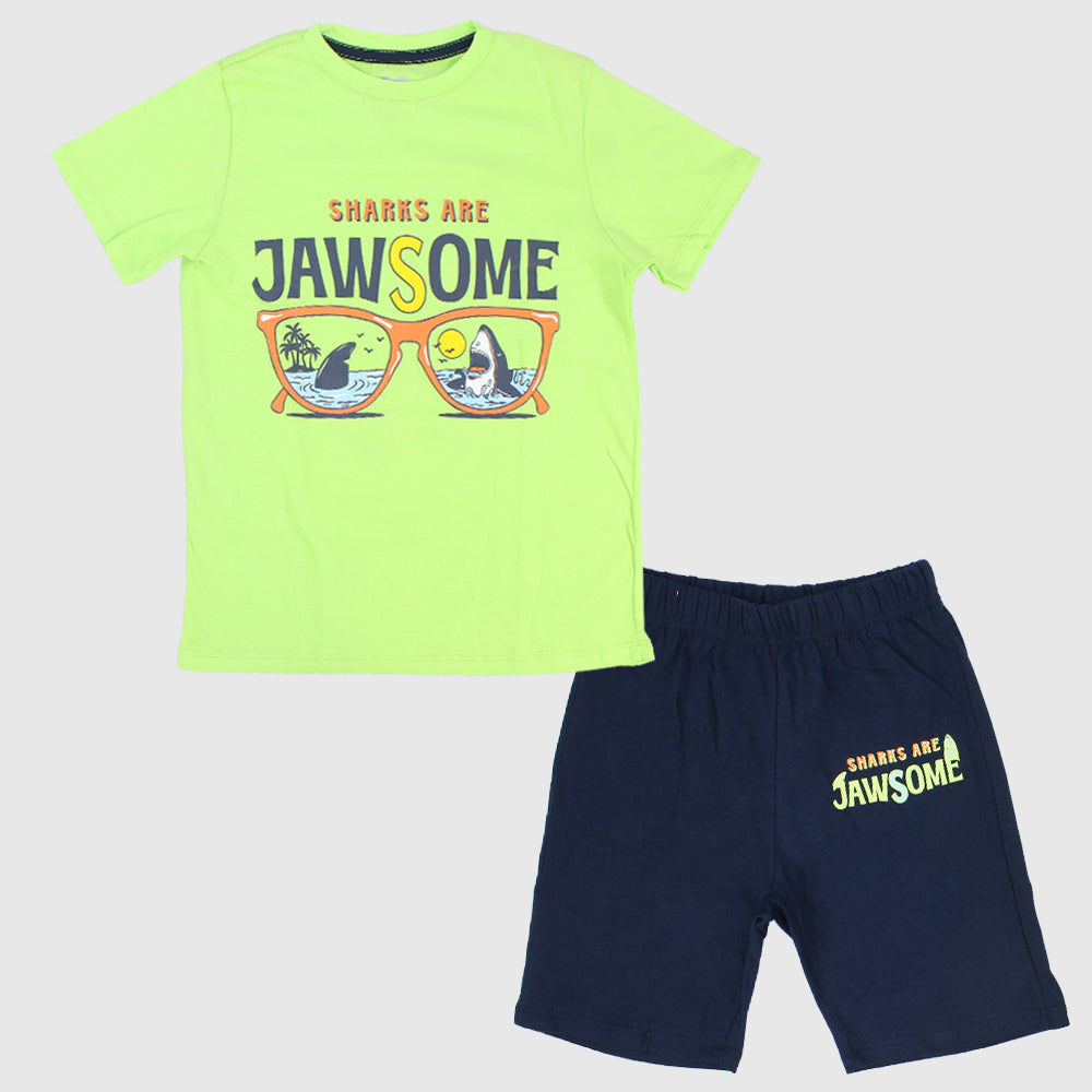 "Sharks Are Jawsome" Short-Sleeved Pajama